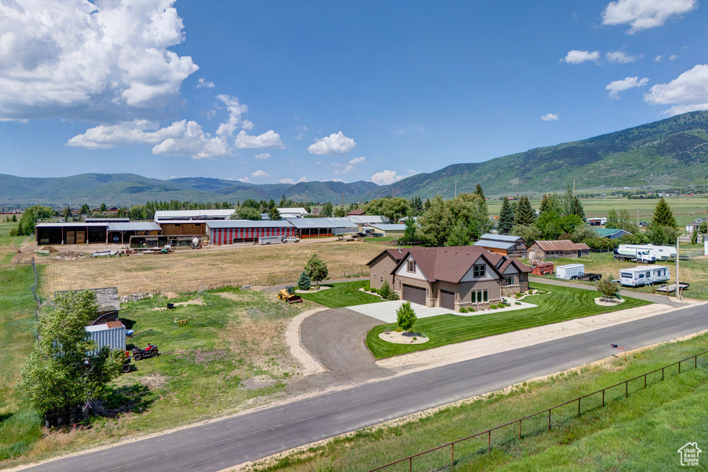 Property view of mountains featuring a rural view