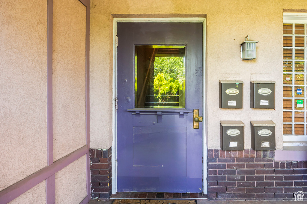 View of exterior entry