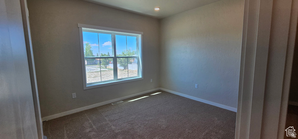 View of carpeted spare room