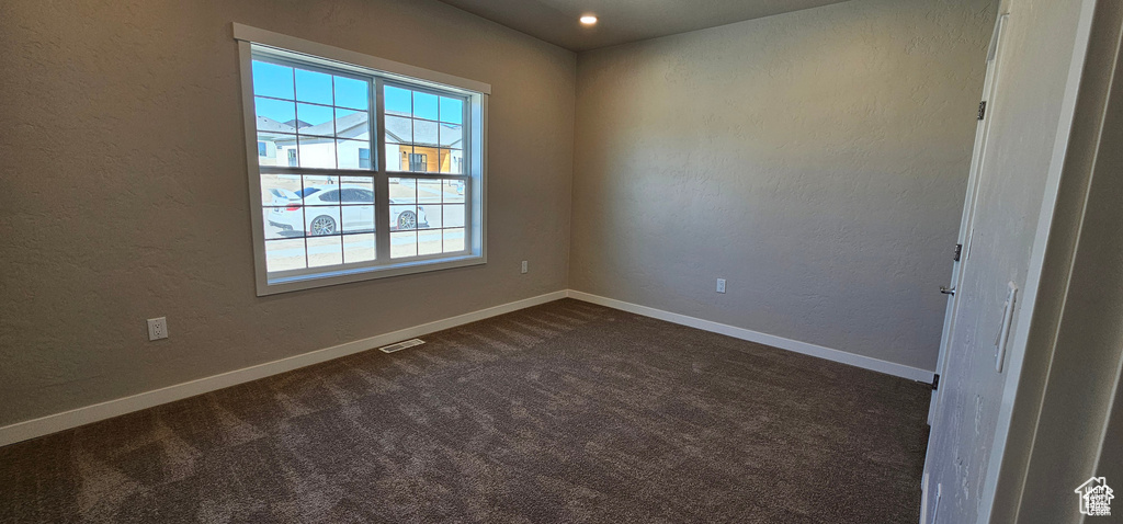 Carpeted spare room featuring a healthy amount of sunlight