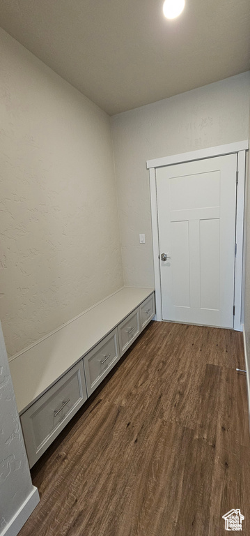 Mudroom featuring dark hardwood / wood-style flooring