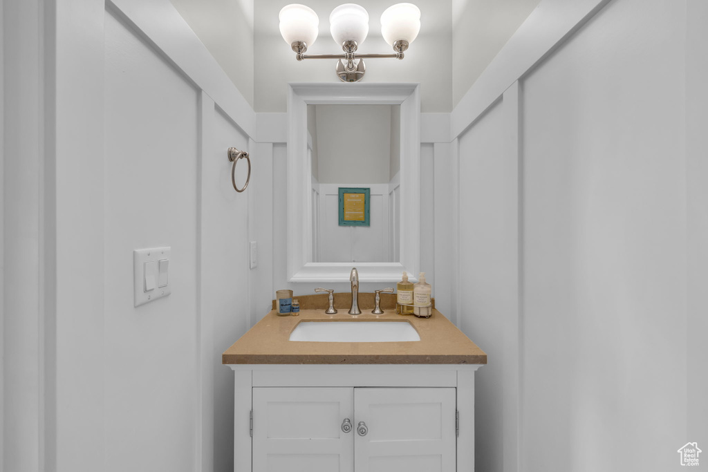 Bathroom with large vanity