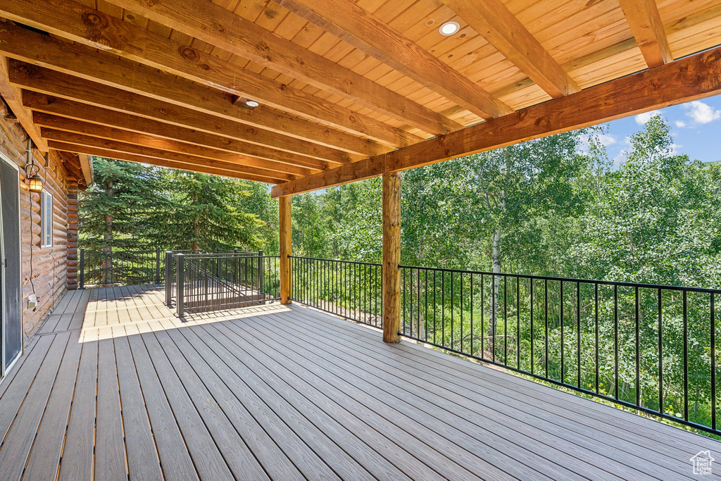 View of wooden terrace