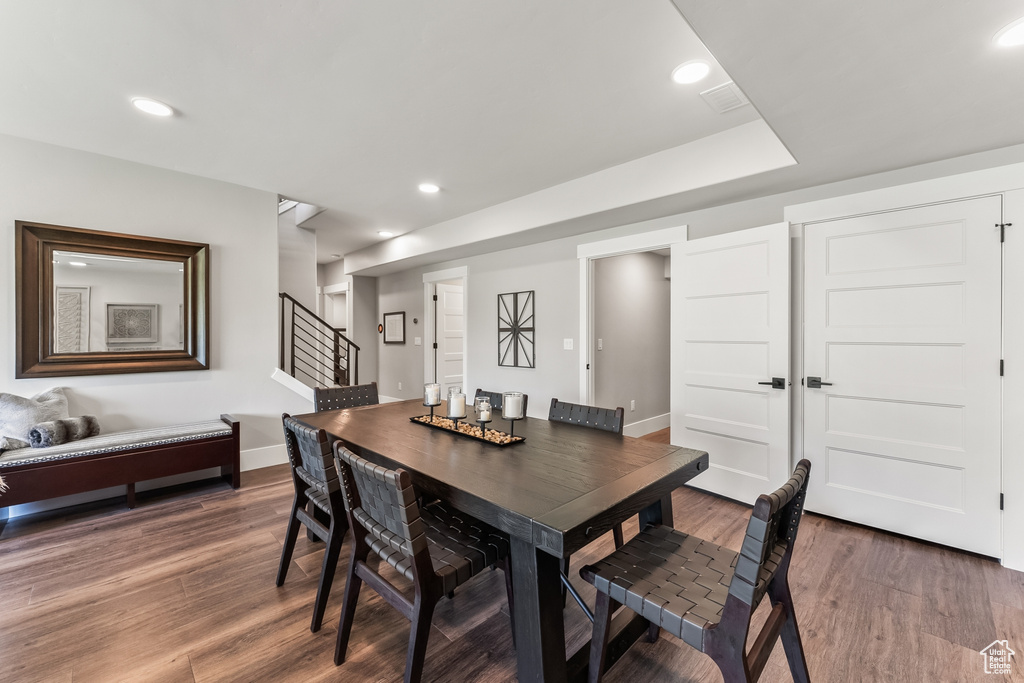 Dining room featuring dark hardwood / wood-style flooring