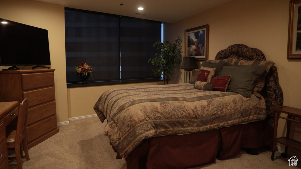 View of carpeted bedroom