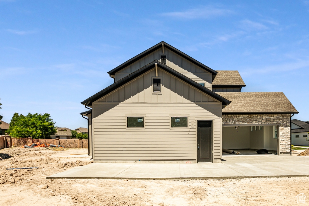 Exterior space featuring a patio area