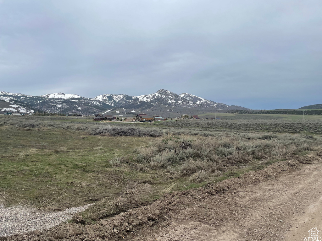 View of mountain feature with a rural view