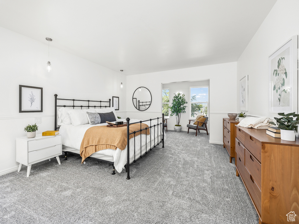 Bedroom featuring carpet flooring