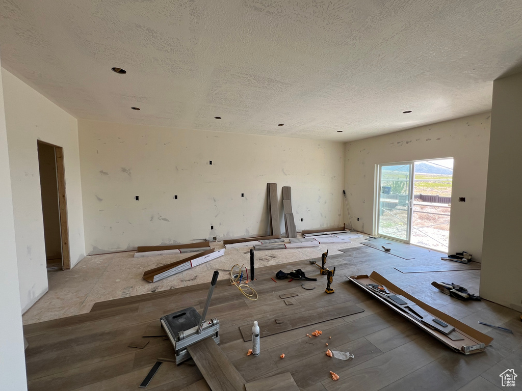 Spare room with a textured ceiling