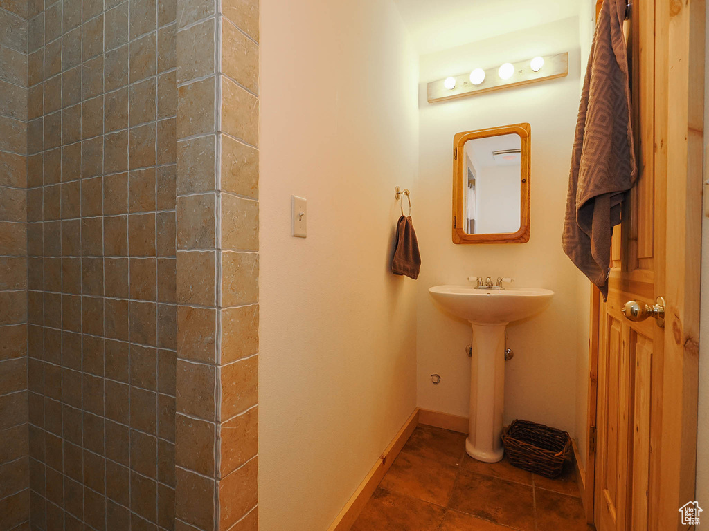 Bathroom with tile floors