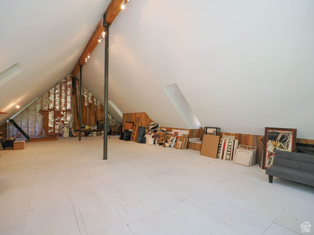 Bonus room featuring lofted ceiling