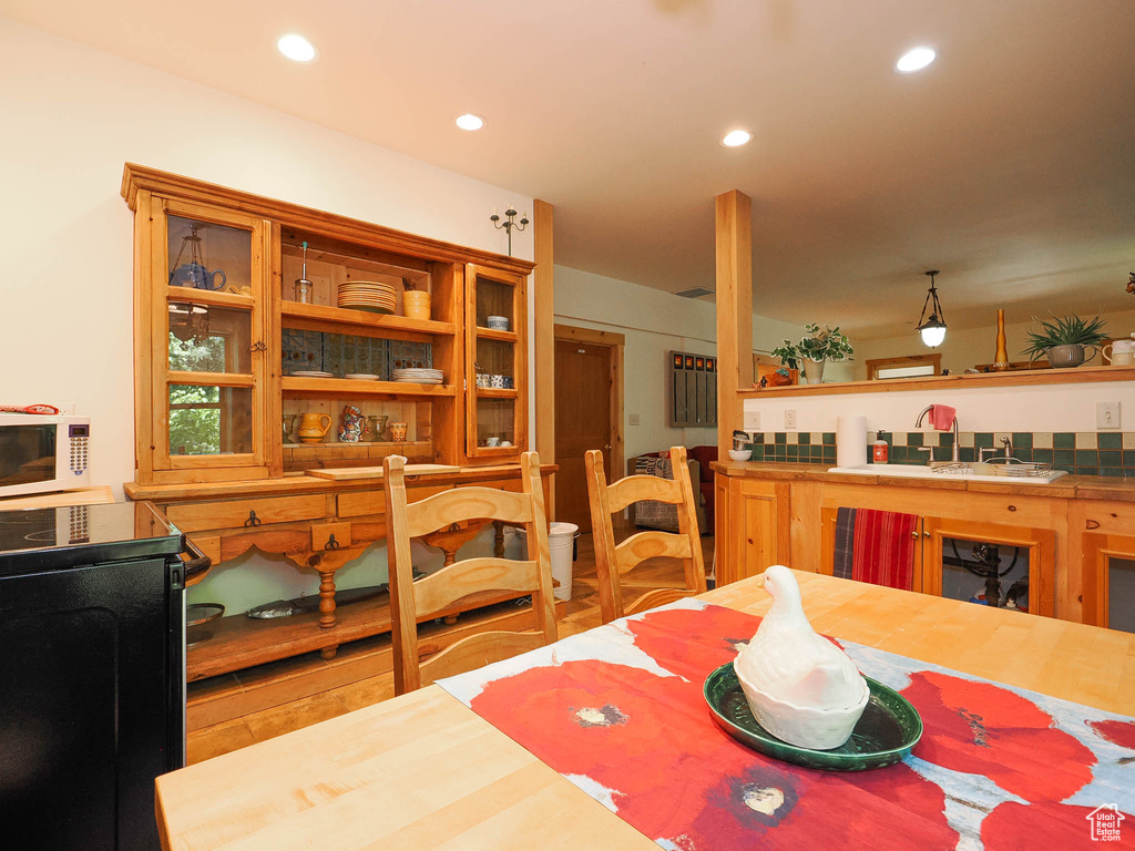 Dining space featuring hardwood / wood-style floors