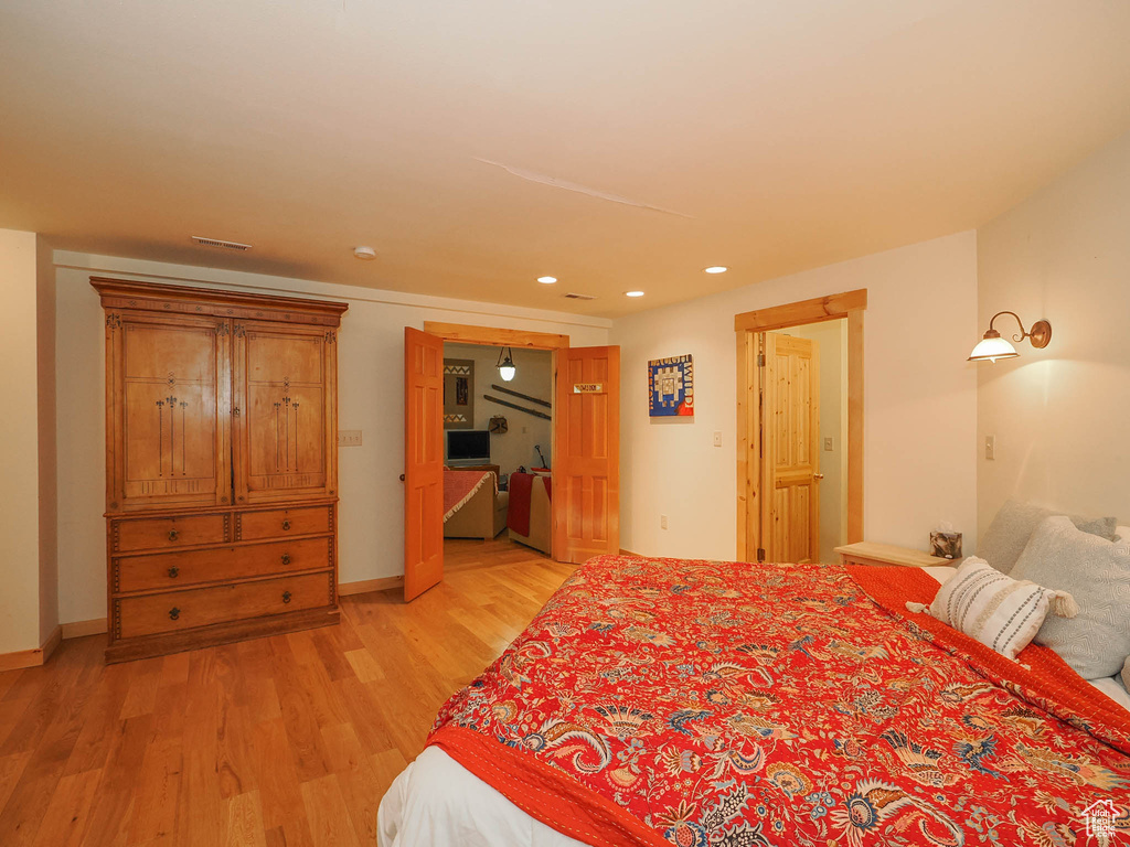 Bedroom featuring light hardwood / wood-style floors