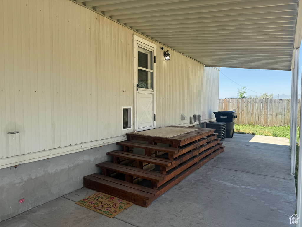 View of patio / terrace with central AC