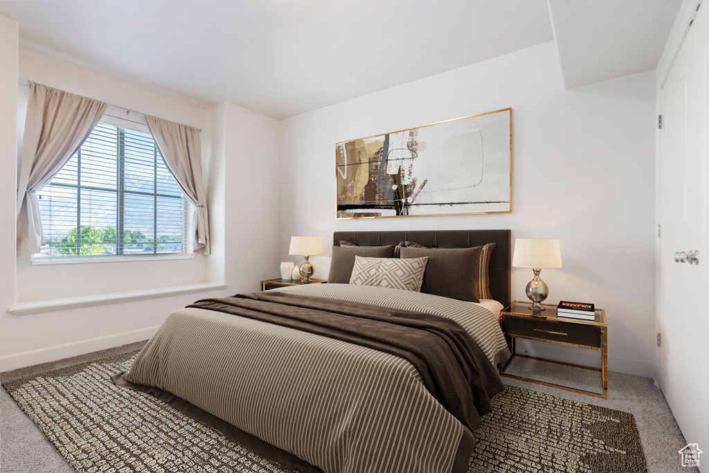 View of carpeted bedroom