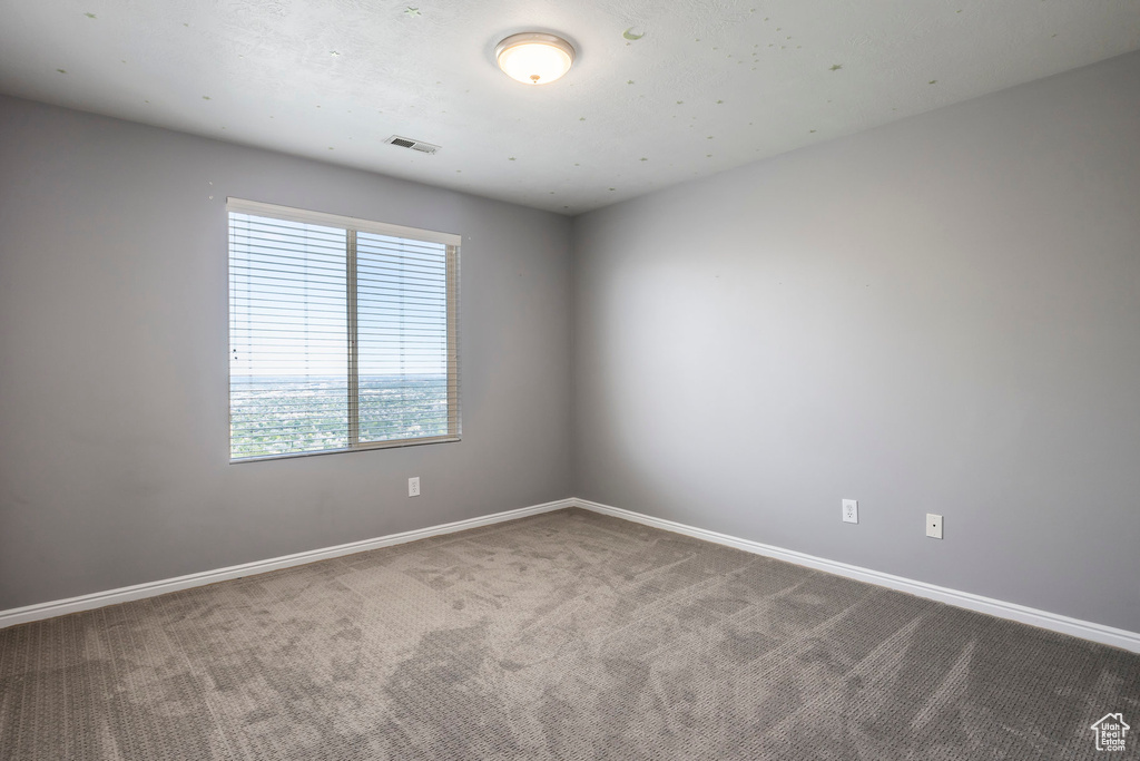 Spare room featuring carpet flooring