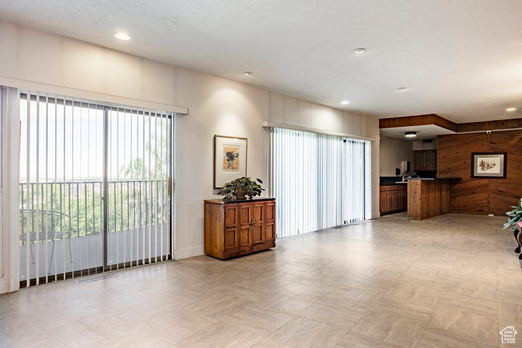 View of tiled living room