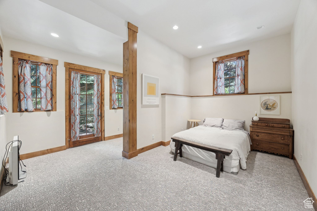 View of carpeted bedroom