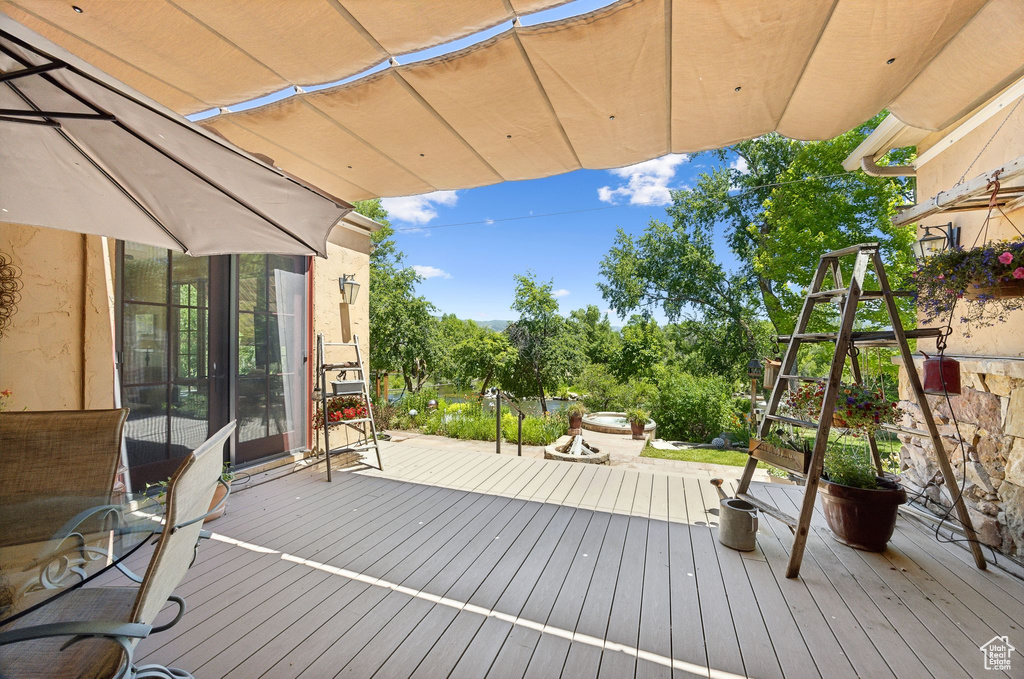 View of wooden terrace