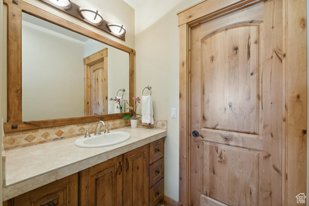 Bathroom featuring vanity