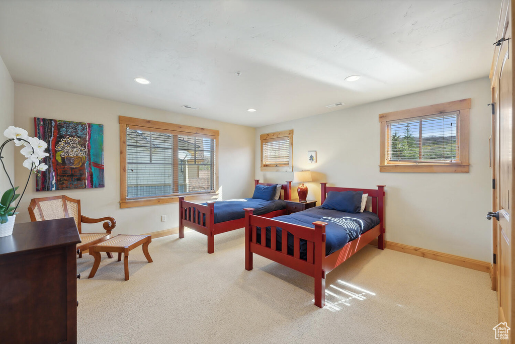 View of carpeted bedroom