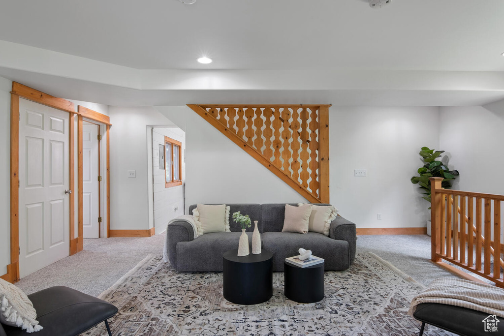 View of carpeted living room