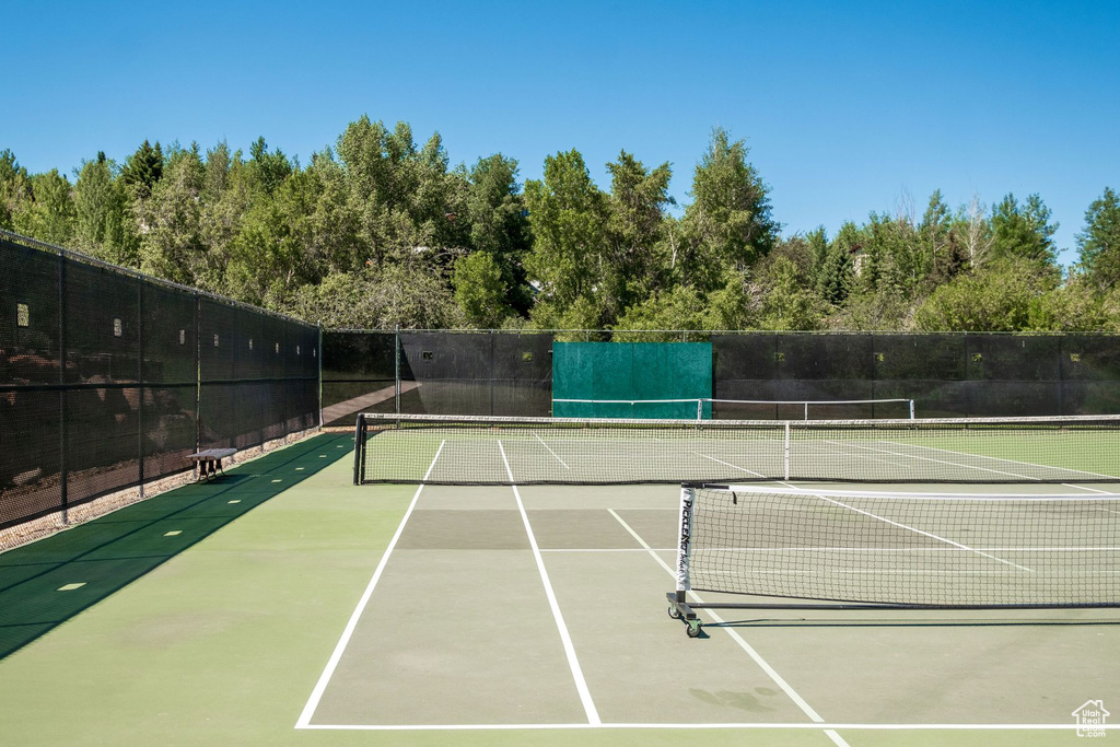 View of tennis court