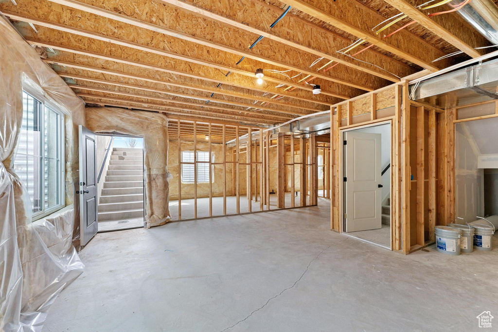 Miscellaneous room featuring concrete floors