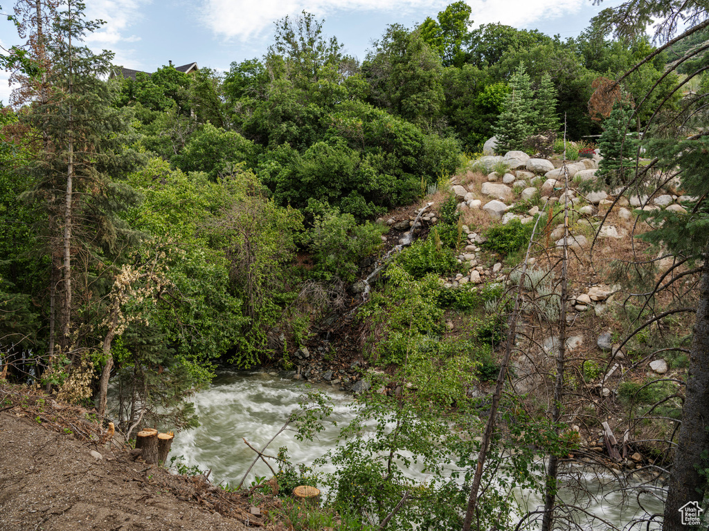 View of landscape featuring a water view