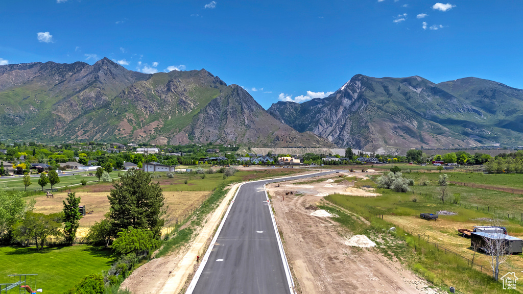 View of mountain feature with a rural view