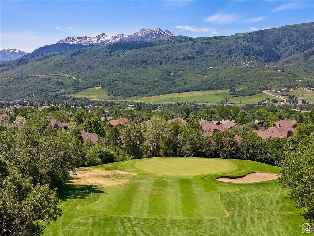 Exterior space with a mountain view