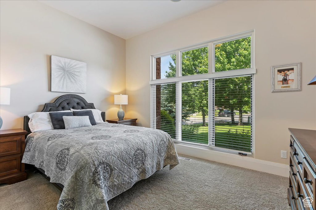 View of carpeted bedroom