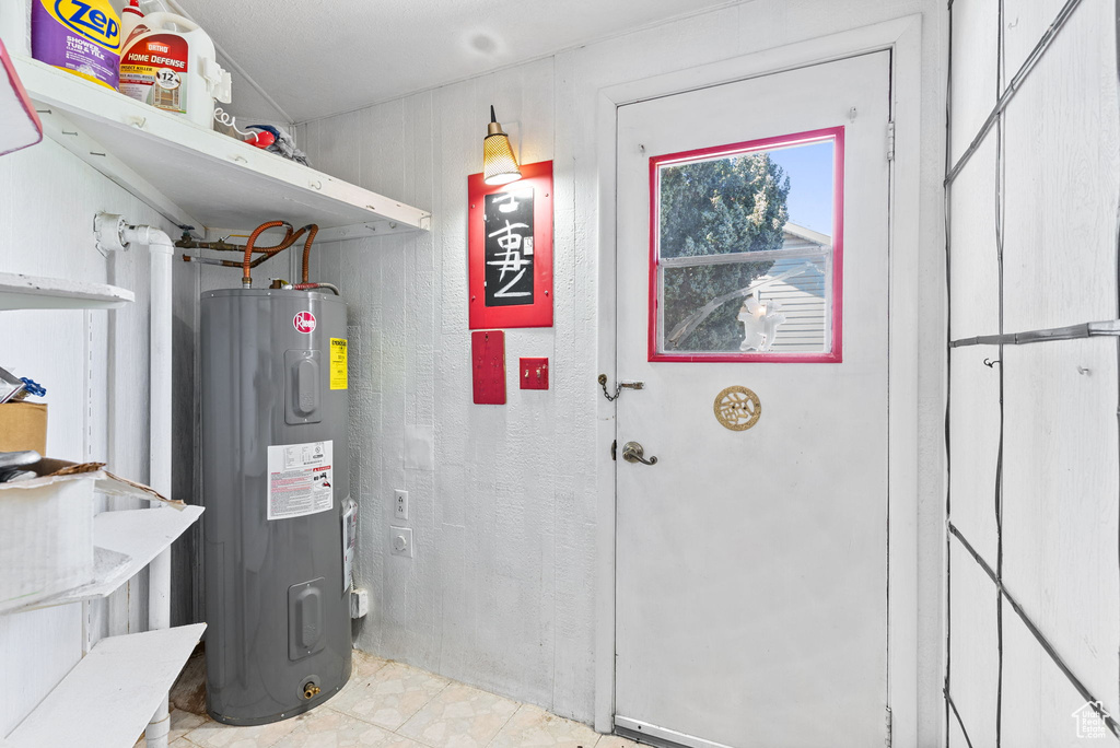 Utility room with water heater