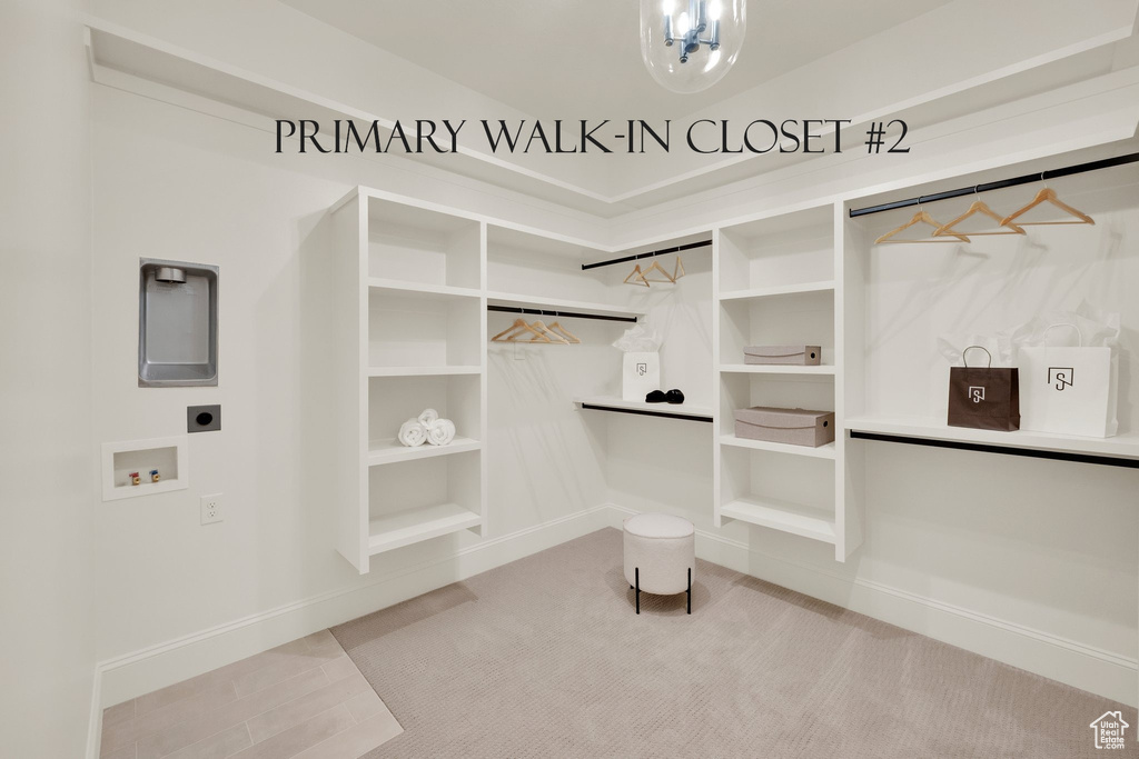 View of walk in closet