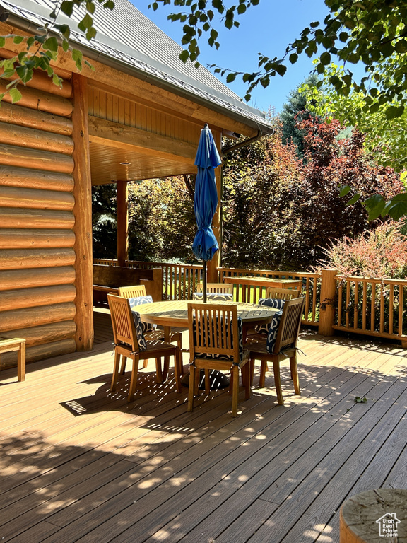 View of wooden terrace