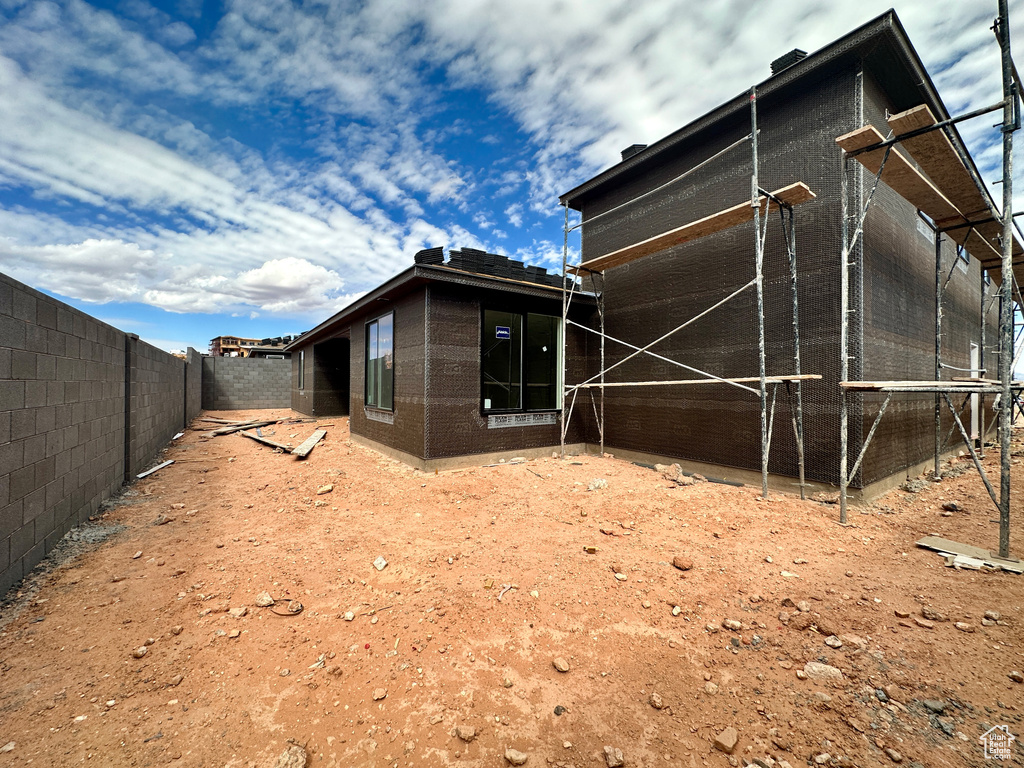 View of back of property