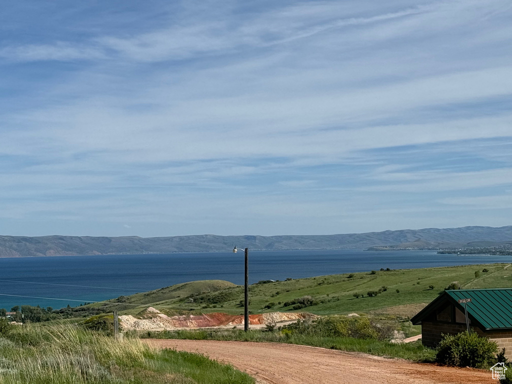 Water view featuring a mountain view