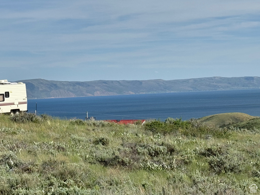 Water view featuring a mountain view