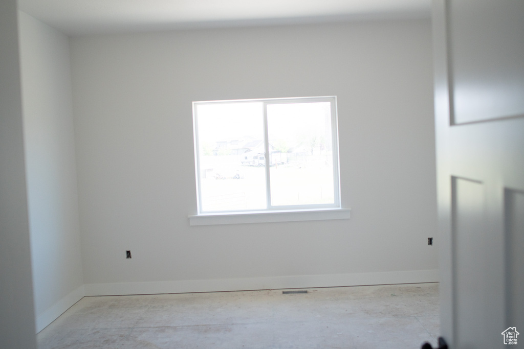 Empty room with baseboards
