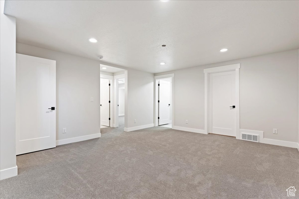 Interior space featuring carpet floors