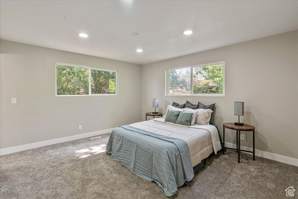 View of carpeted bedroom