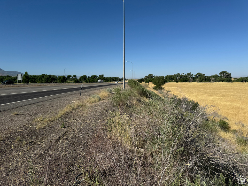 View of road with a rural view