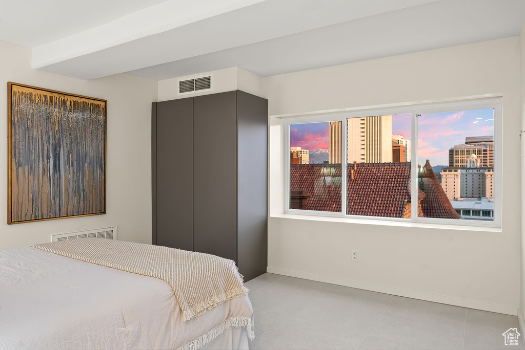 View of tiled bedroom