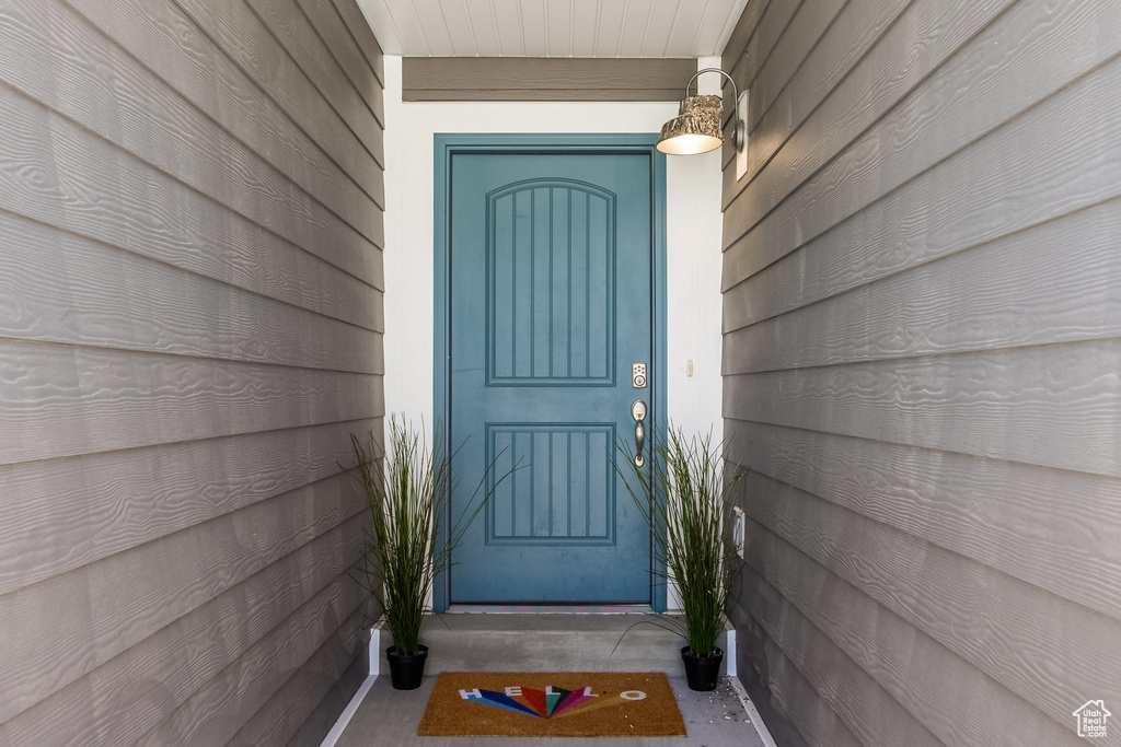 View of exterior entry