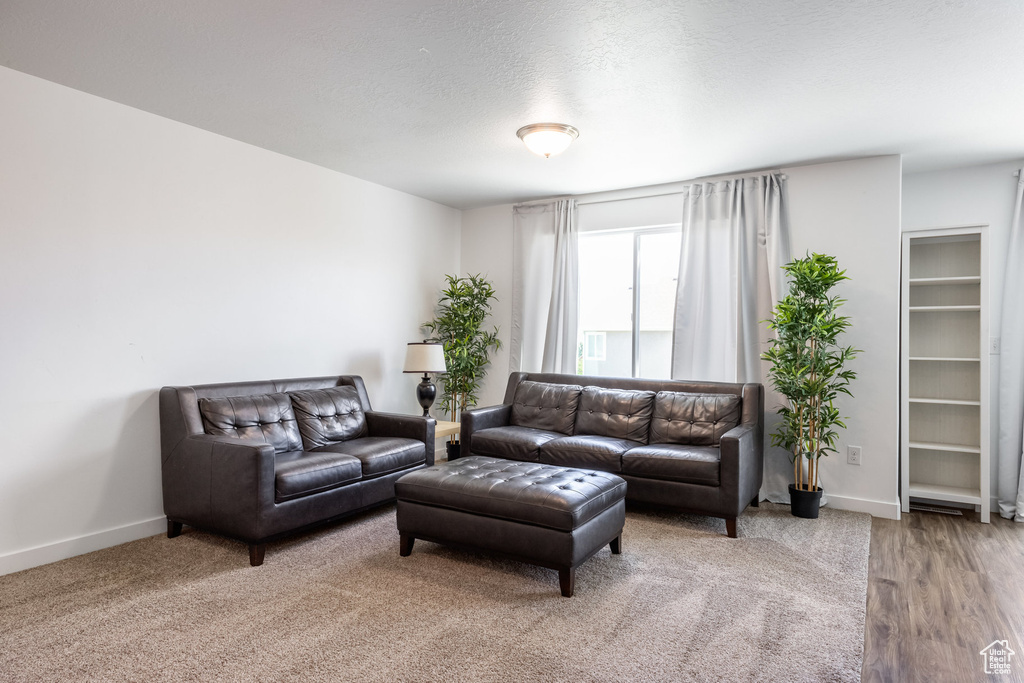 Living room featuring hardwood / wood-style floors