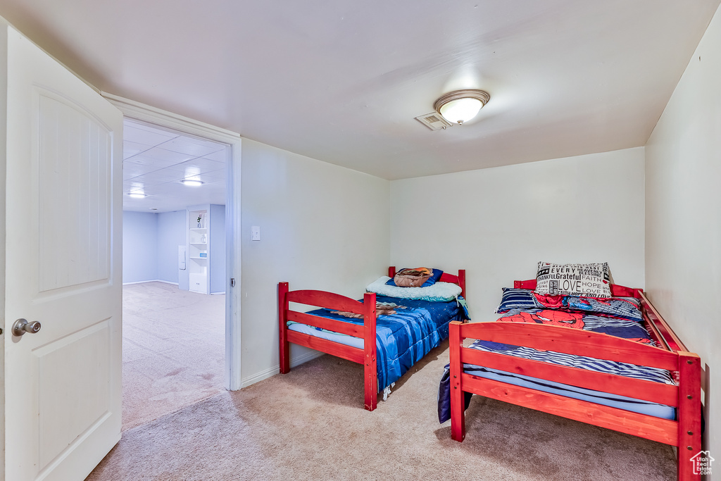 View of carpeted bedroom