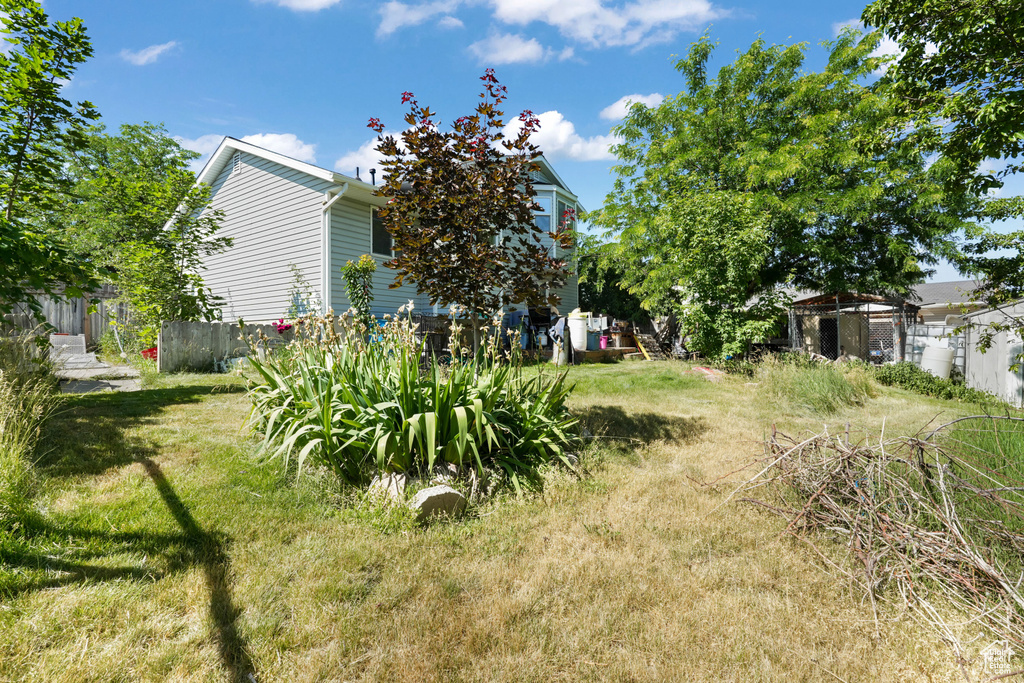 View of yard featuring a gazebo