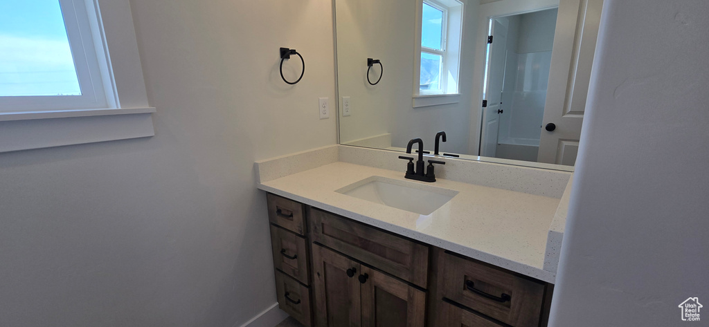 Bathroom featuring vanity