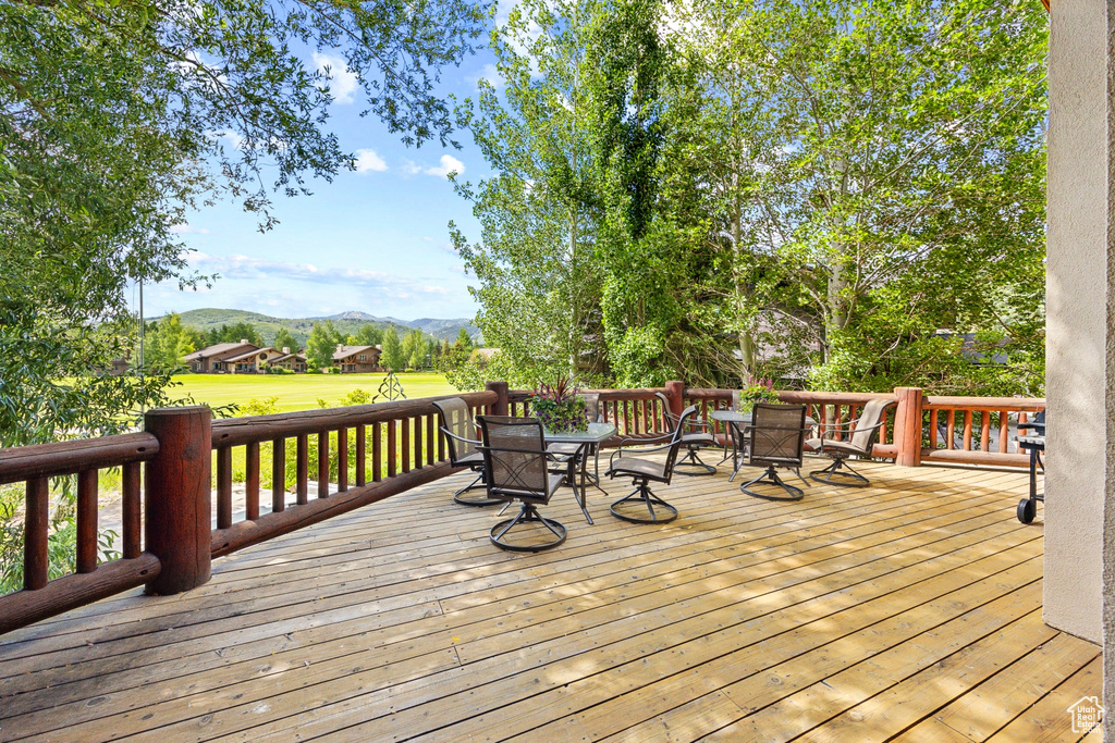 View of wooden terrace