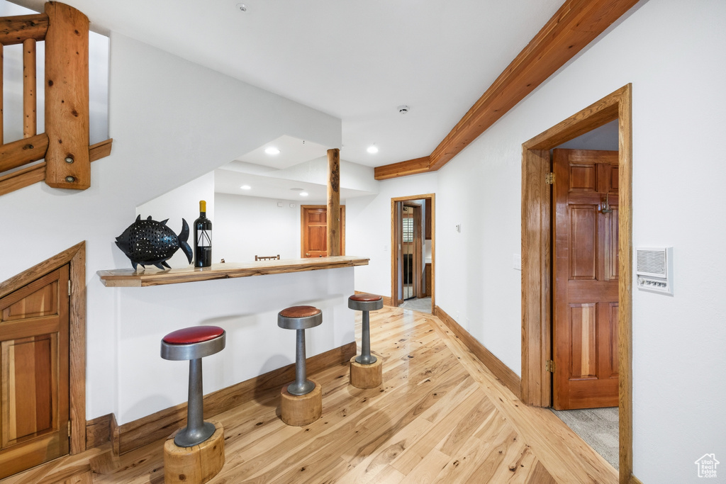 Interior space featuring light hardwood / wood-style floors